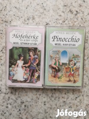 Pinocchio, Hófehérke, Híres mesék, audio kazetta, új