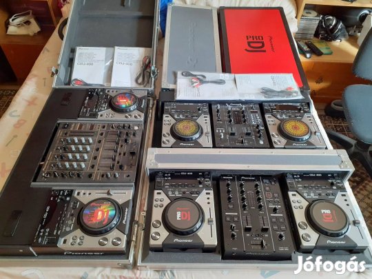 Pioneer Cdj, Djm 400 szett + kombi, egyes rack. Cserélhetők is