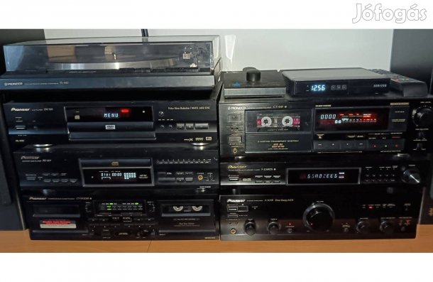 Pioneer torony eladó, A209, F208, CT-W208, DV525, CU-A018 táv