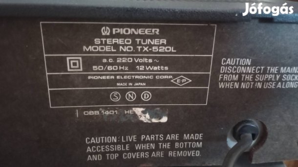 Pioneer tuner eladó