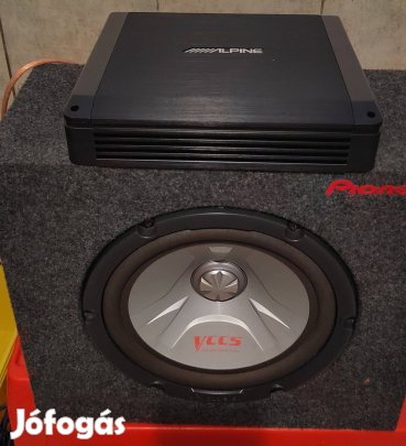 Pioneer zárt mélynyomó,Alpine BBT-X600 erősítővel eladó