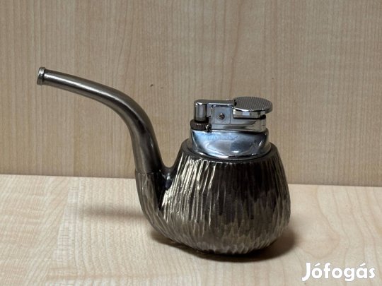 Pipa alakú asztali öngyújtó, dísztárgy