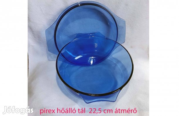 Pirex tál fedéllel , hőálló ,kék, , Érden
