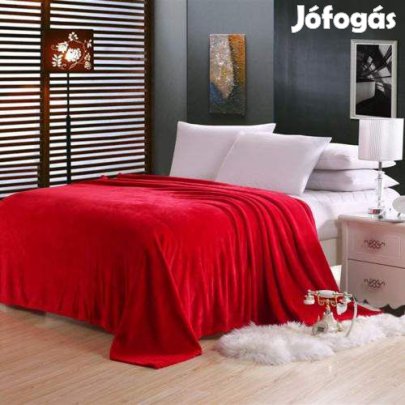 Piros 200x230cm puha takaró wellsoft ágytakaró pléd Monivel