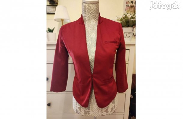 Piros Fishbone blézer (XS)