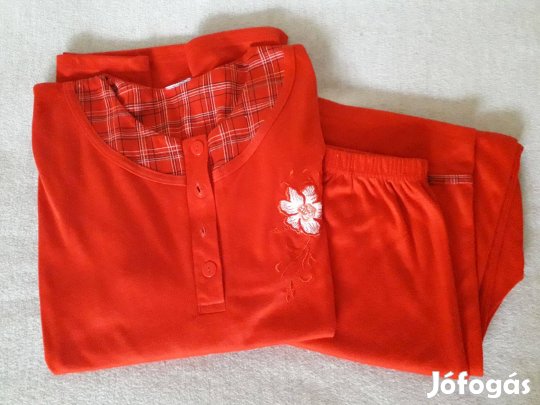Piros, új pamutpizsama