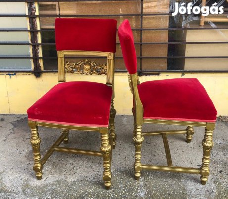 Piros antik székpár