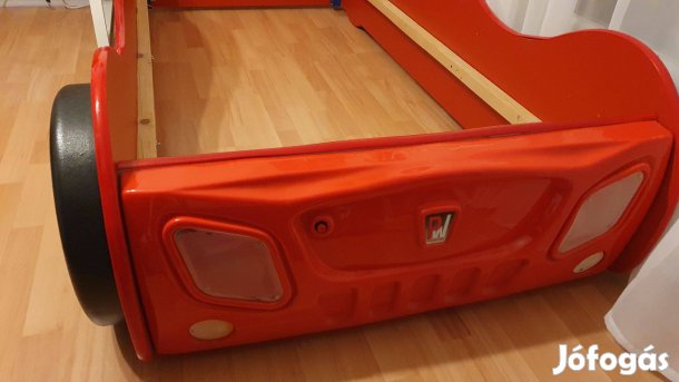 Piros autós ágy 90x190 cm