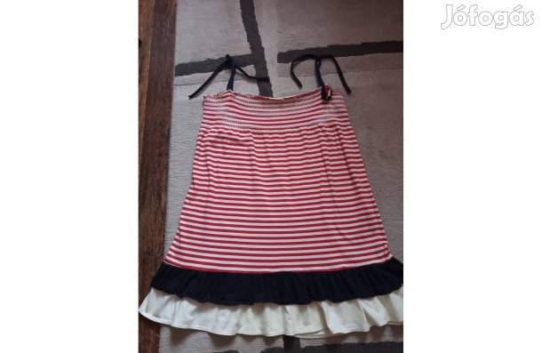 Piros és fehér csíkos kislány 8-10 év ruha/tunika 900 Ft