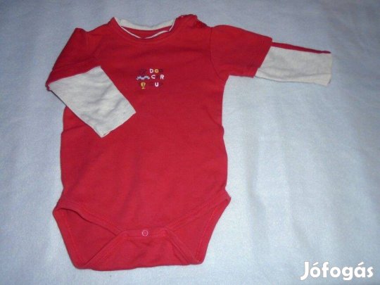 Piros és hosszú ujjú body 6-9 hó (méret 68 / 74)