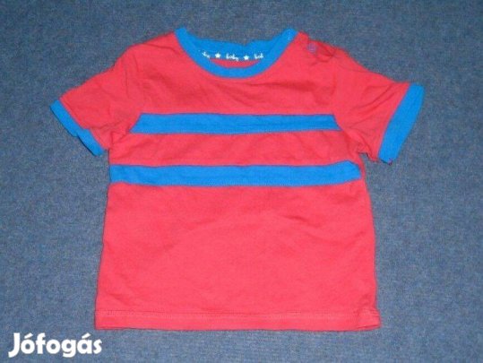 Piros és kék csíkos TU rövid ujjú póló 9-12 hó (méret 80)