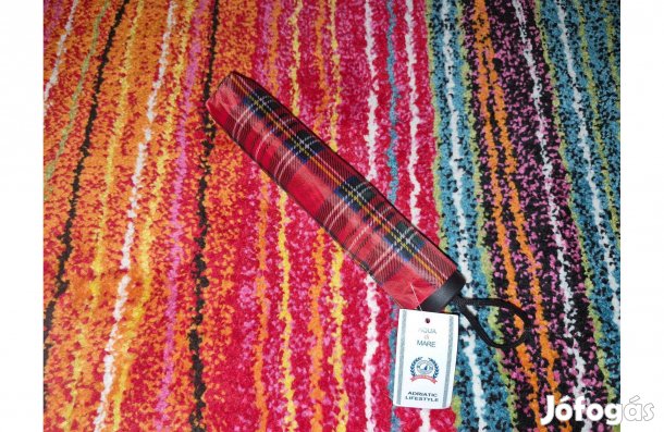 Piros esernyő, kockás - új