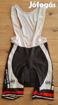 Piros fehér fekete kerékpáros biciklis kantáros rövidnadrág XL