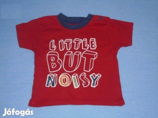 Piros feliratos póló 6-9 hó (méret 74)