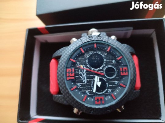 Piros indexel és szíjjal Meistertelle karóra új szép db