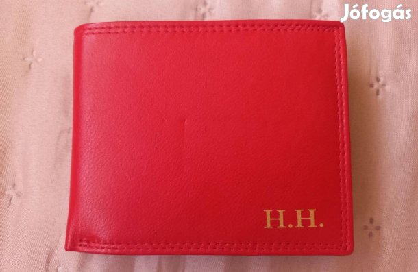 Piros valódi bőr pénztárca
