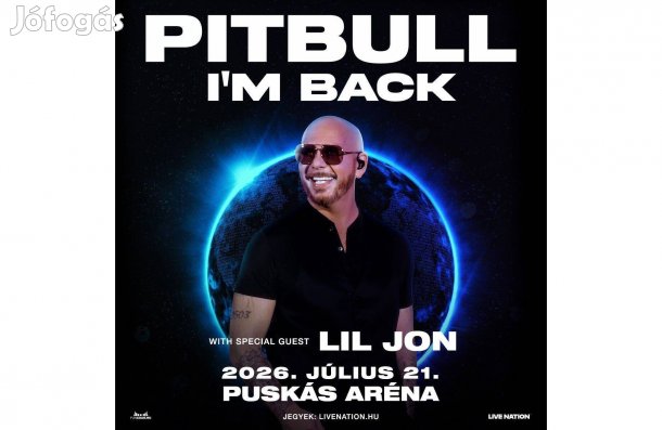 Pitbull (Puskás Aréna 07.21) - kiemelt állójegy 4 db eladó