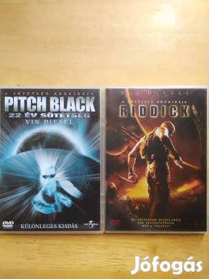 Pitch Black - 22 év sötétség + Riddick újszerű dvd Vin Diesel 