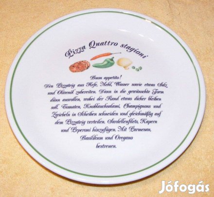 Pizza porcelán tányér