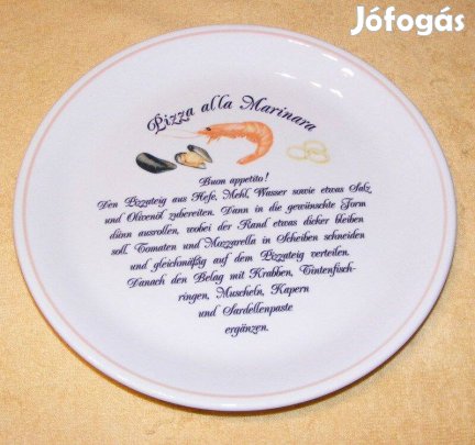 Pizza porcelán tányér
