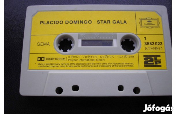 Placido Domingo - Stargala , gyári műsoros kazetta ,1979