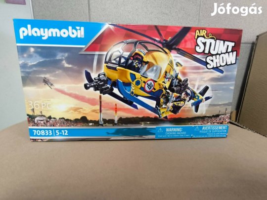 Playmobil 70833 Helikopter filmforgatáshoz új, bontatlan