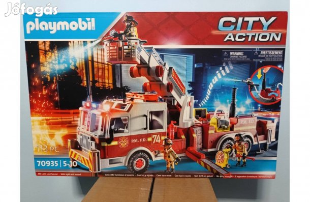 Playmobil 70935 Amerikai Létrás Tűzoltóautó Új Bontatlan
