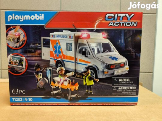 Playmobil 71232 Mentőautó fénnyel és hanggal új, bontatlan
