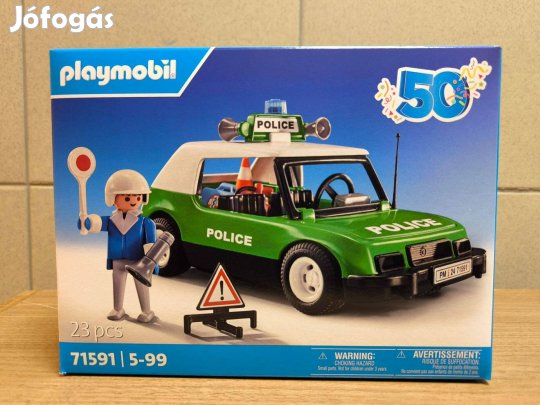 Playmobil 71591 Retro rendőrautó rendőrrel új, bontatlan