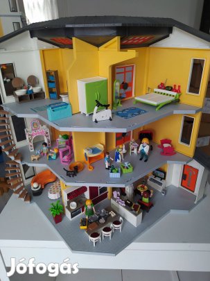 Playmobil 9266 modern ház rengeteg kiegészítővel lépcsővel