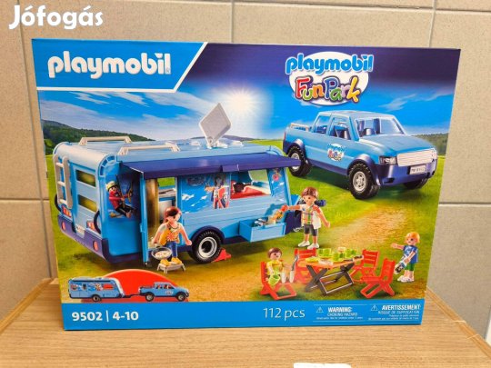 Playmobil 9502 Pick-up + Caravan Fun Park új, bontatlan