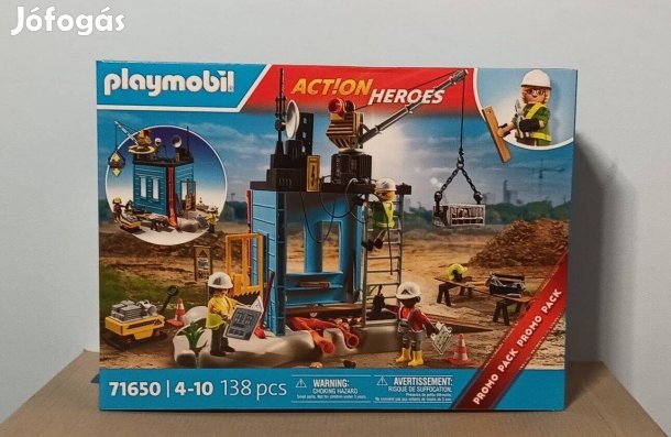 Playmobil Action Heroes 71650 Építkezés Daruval Új Bontatlan