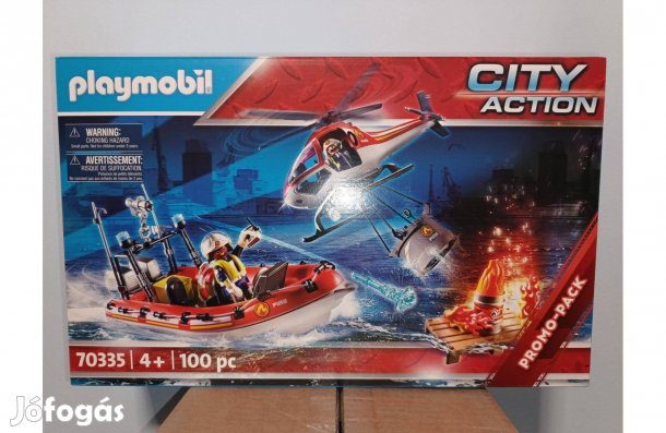 Playmobil City Action 70335 Tűzoltás Helikopterrel és Hajóval Új