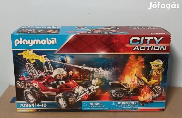 Playmobil City Action 70864 Tűzoltókocsi Buggy Új Bontatlan
