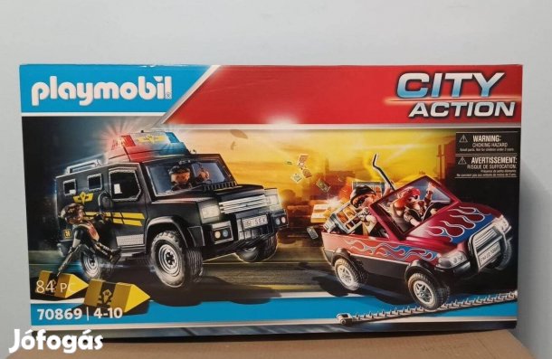 Playmobil City Action 70869 Rendőrautó vs Banditák Terepjárója Új