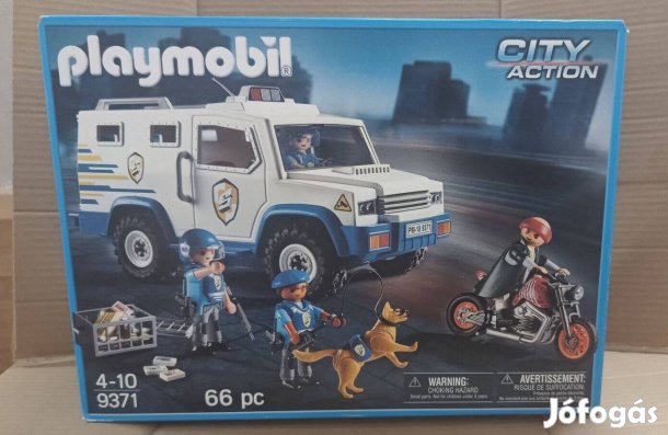 Playmobil City Action 9371 Rendőrségi Pénzszállító Páncélautó Új