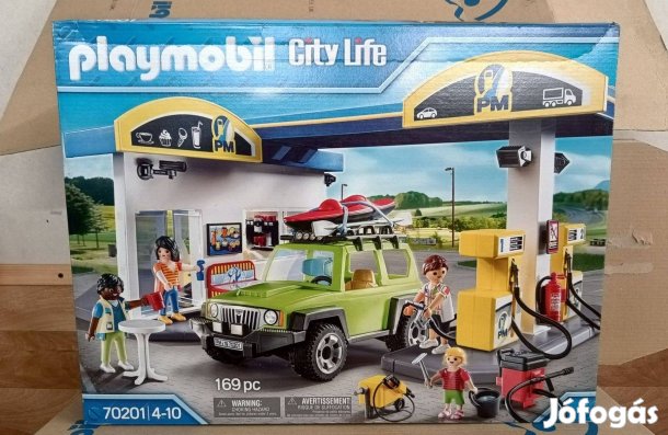 Playmobil City Life 70201 Nagy Benzinkút Új Bontatlan