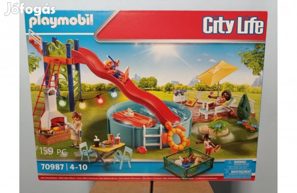 Playmobil City Life 70987 Medence Party Csúszdával Új