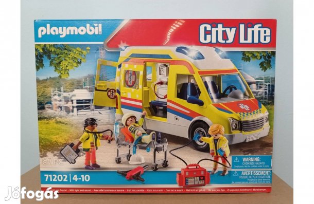 Playmobil City Life 71202 Mentőautó Hang- és Fényeffekttel Új
