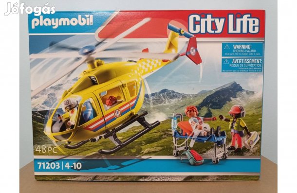 Playmobil City Life 71203 Mentőhelikopter Új Bontatlan