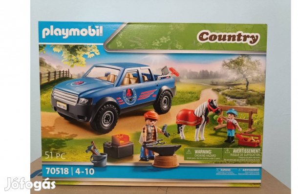 Playmobil Country 70518 Mobil Patkolókovács Terepjáróval Új Bontatlan