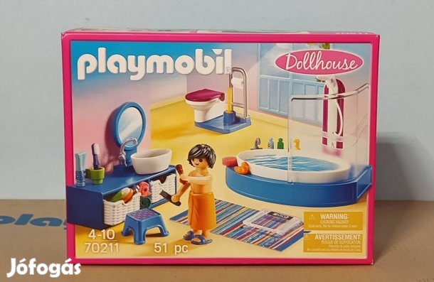 Playmobil Dollhouse 70211 Fürdőszoba Új Bontatlan