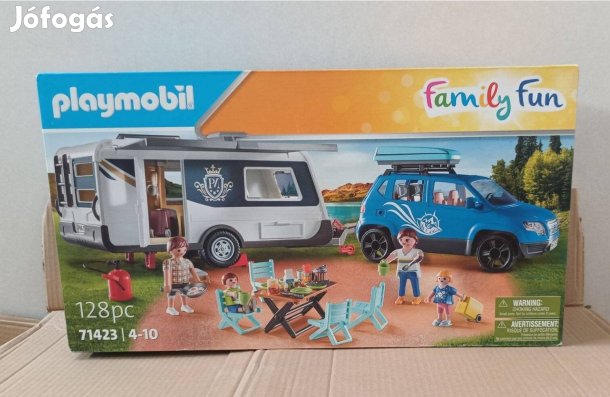 Playmobil Family Fun 71423 Lakókocsi Autóval Új Bontatlan
