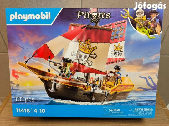 Playmobil Pirates 71418 Vitorlás kalózhajó új, bontatlan
