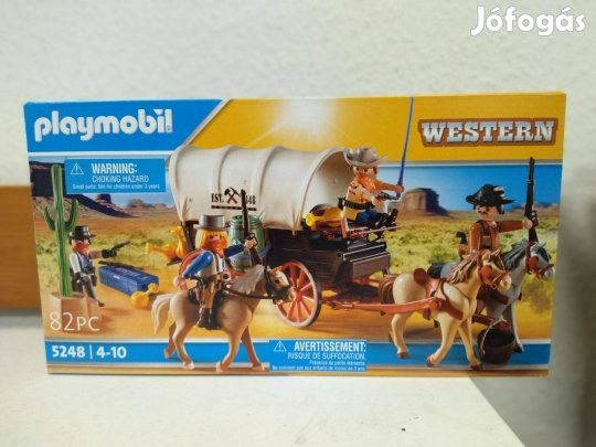 Playmobil Western 5248 Vadnyugati banditák ponyváskocsival új