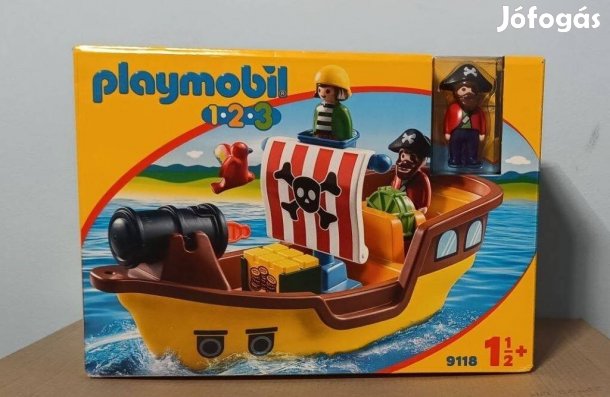 Playmobil (1.2.3) 9118 Kalózhajó Új Bontatlan