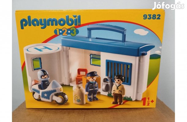 Playmobil (1.2.3) 9382 Hordozható Rendőrállomás Új Bontatlan