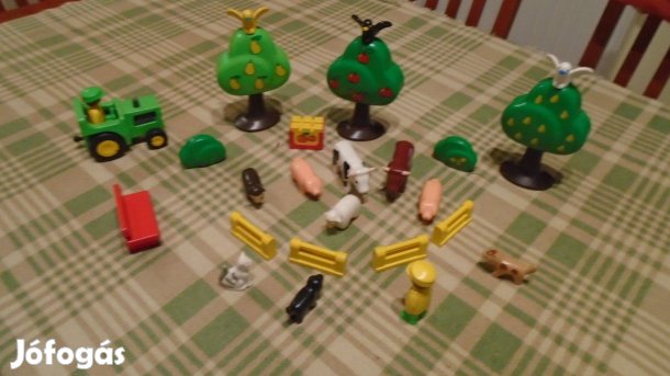 Playmobil - Házi állatos, traktoros, lombos fák kis szett - újszerű