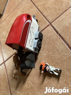 Playmobil lószállító ló szállító utánfutó figura és lovak