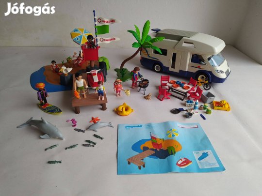 Playmobil tengerparti nyaralás szett 4859 lakóautó 3664 vízimentő szet